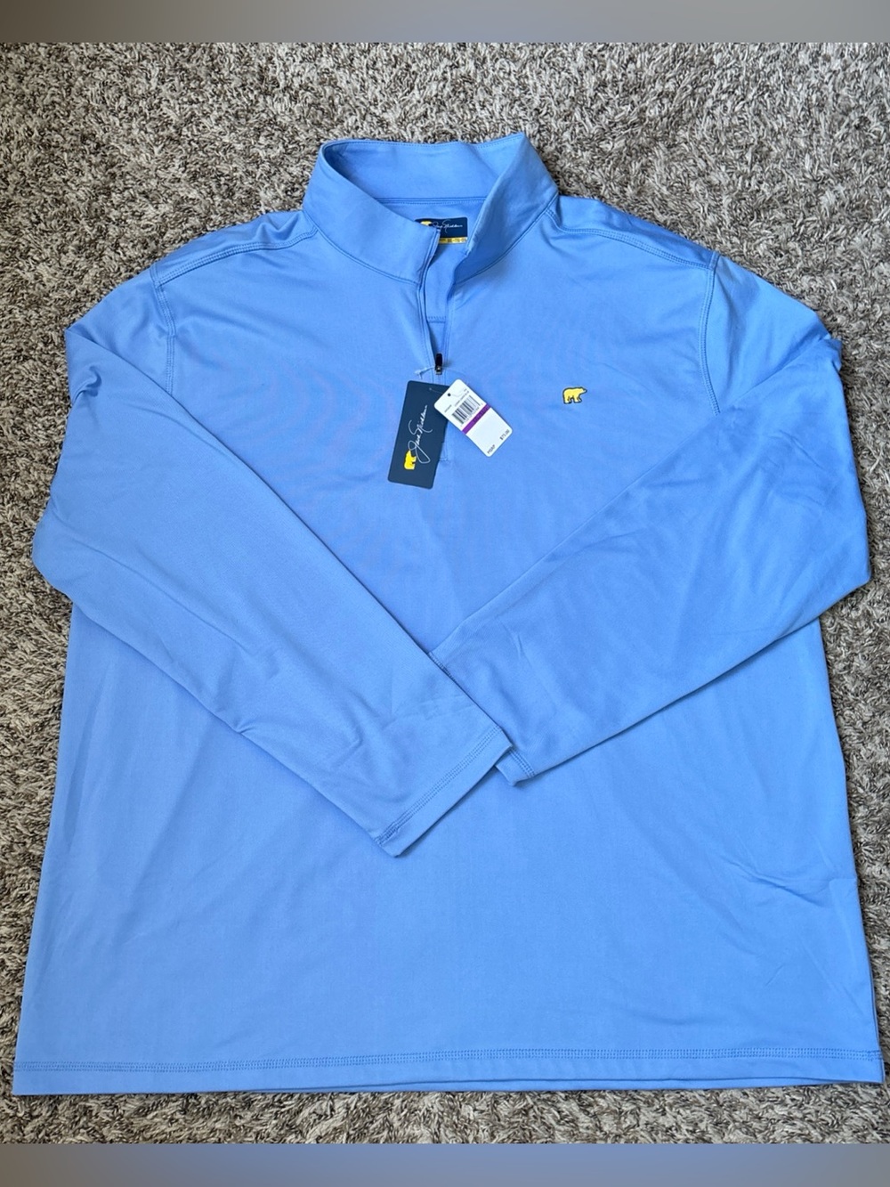 Jack Nicklaus Light Blue Quarter-Zip Lightweight Jacket with Embroidered Logo